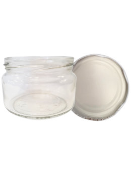 Słoik 250ml dżemy konfitury przyprawy deserki KOMPLET z POKRYWKĄ 82mm - product 2