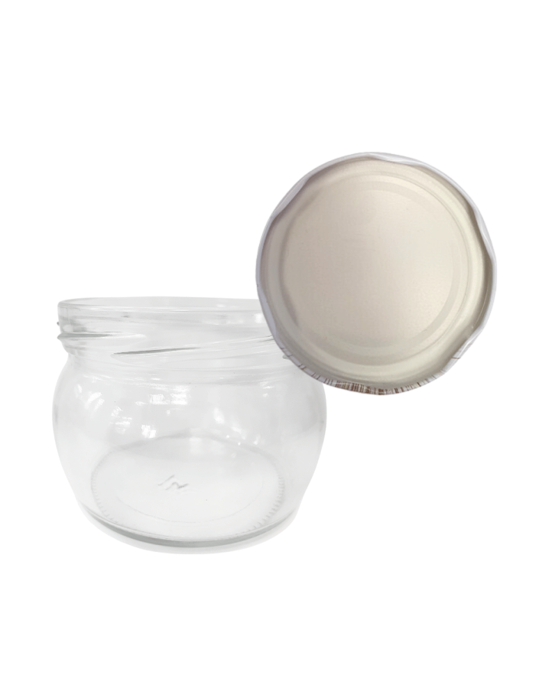 Słoiki - Słoik 260ml dżemy konfitury przyprawy grzybki KOMPLET z POKRYWKĄ 82mm - product b2b.wamar.biz 2