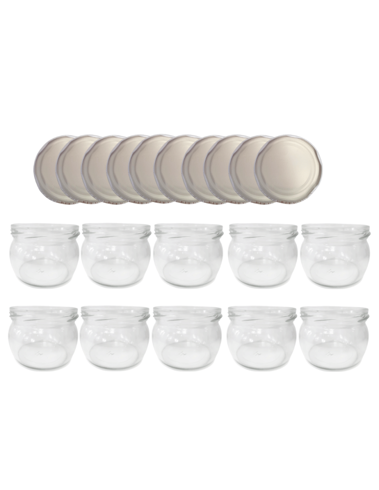 Słoiki - Słoiki 260ml dżemy konfitury przyprawy grzybki 10kpl zakrętki 82mm PZH - product b2b.wamar.biz 2