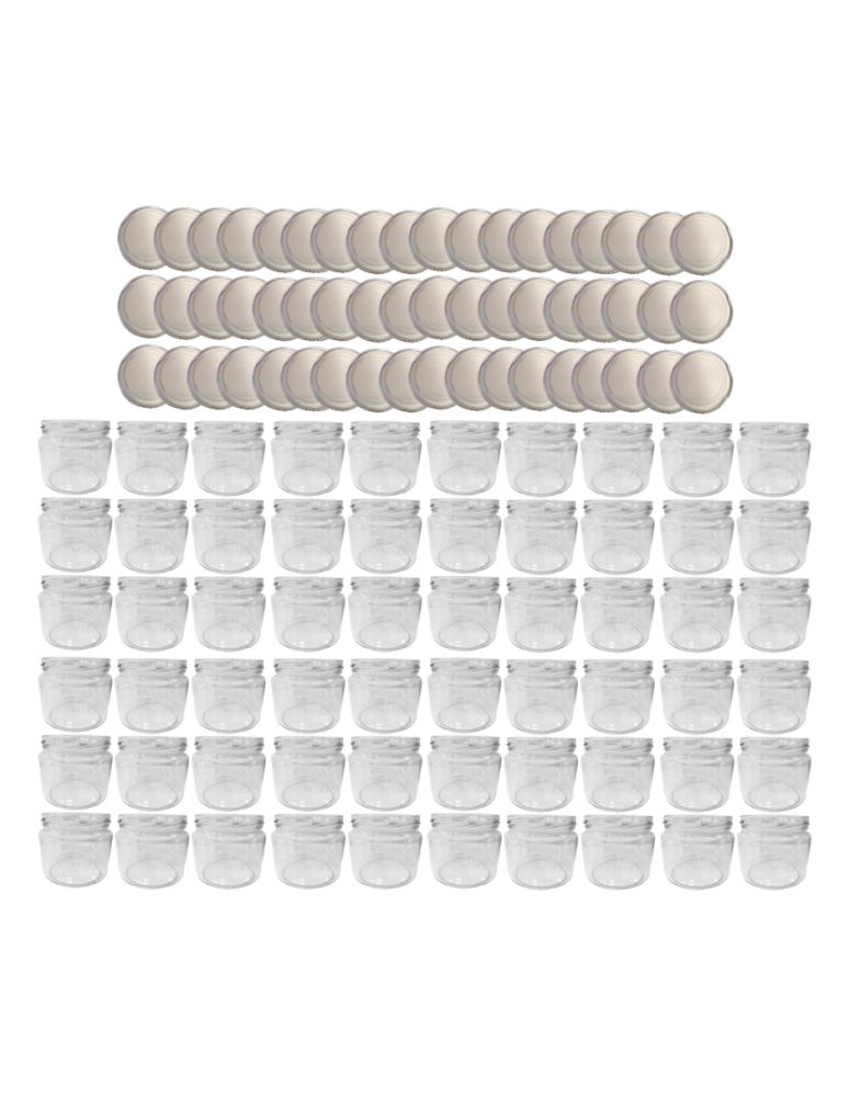 Słoiki - Słoiki 330ml dżemy konfitury przyprawy grzybki 60kpl zakrętki 82mm PZH - product b2b.wamar.biz 2