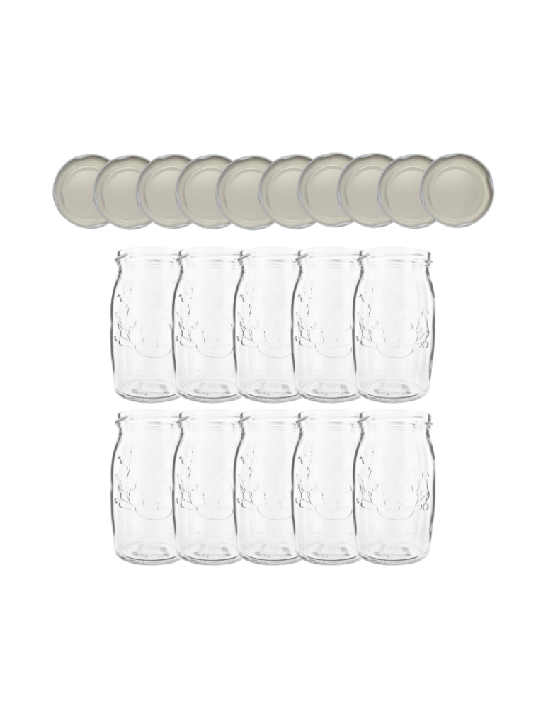 Słoiki - Słoiki 335ml dżemy konfitury kompot sok grzybki 10kpl zakrętki 66mm PZH - product b2b.wamar.biz 2