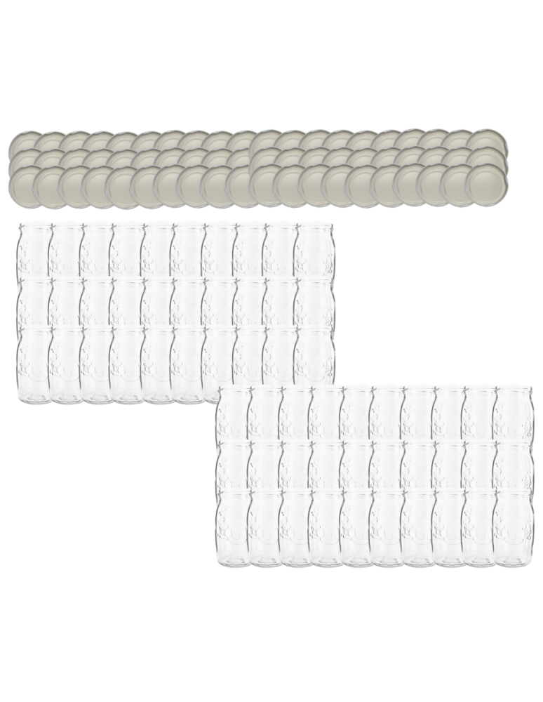 Słoiki - Słoiki 335ml dżemy konfitury kompot sok grzybki 60kpl zakrętki 66mm PZH - product b2b.wamar.biz 2