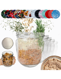 Słoiki 425ml dżemy konfitury kiełbasa pasztet 6kompletów zakrętki 82mm