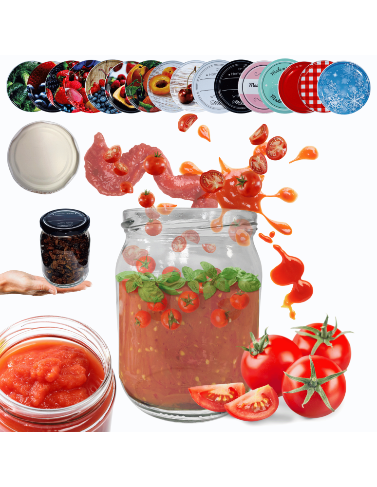 Słoiki - Słoik 540ml dżemy konfitury przeciery pasztet KOMPLET z POKRYWKĄ 82mm - product b2b.wamar.biz 1