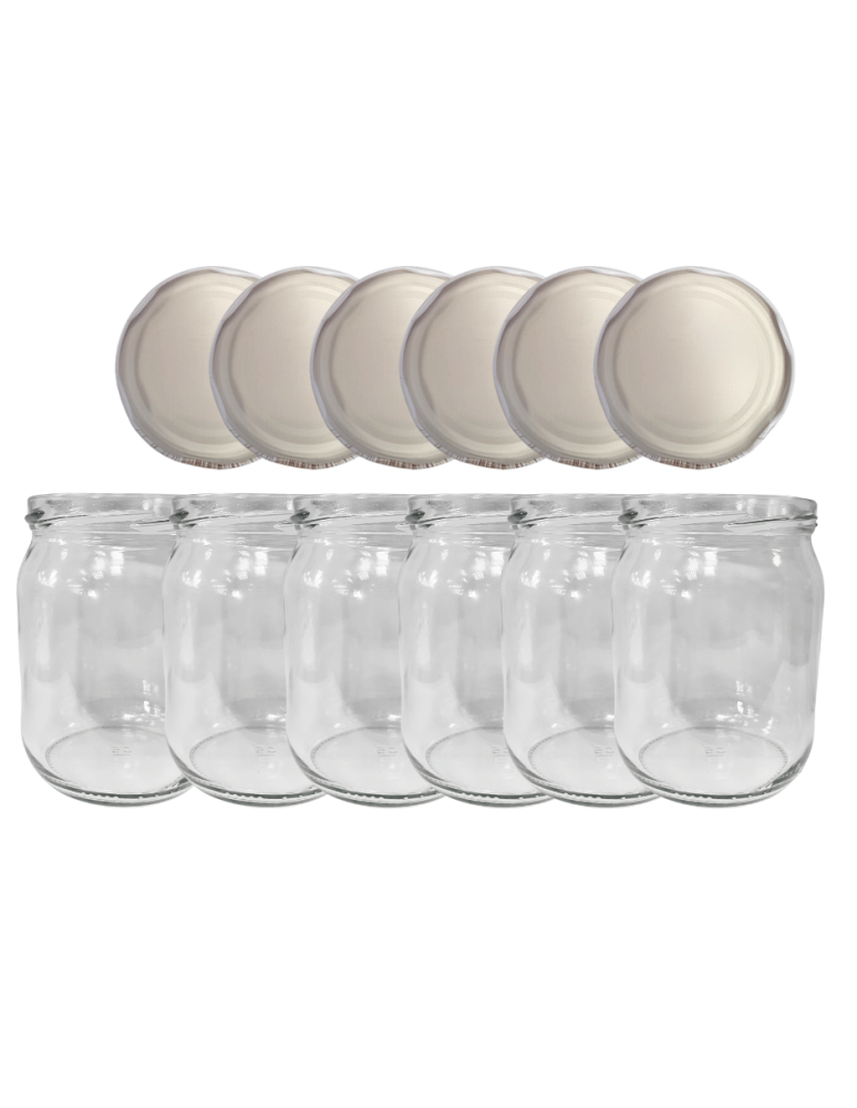 Słoiki - Słoiki 540ml dżemy konfitury przeciery pasztet 6kompletów zakrętki 82mm - product b2b.wamar.biz 2
