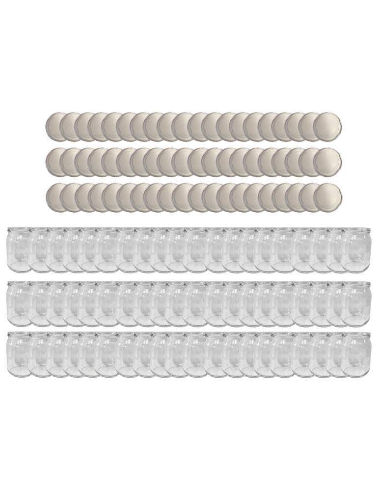 Słoiki - Słoiki 540ml dżemy konfitury przeciery pasztet 60kpl zakrętki 82mm PZH - product b2b.wamar.biz 2