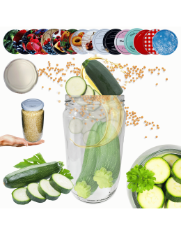 Słoik 720ml dżemy konfitury przeciery salatki KOMPLET z POKRYWKĄ 82mm