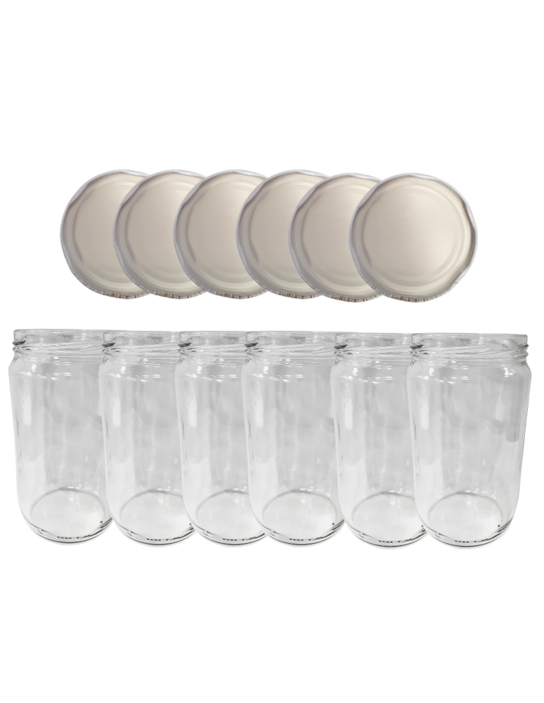 Słoiki - Słoiki 720ml dżemy konfitury przeciery salatki 6kompletów zakrętki 82mm - product b2b.wamar.biz 2