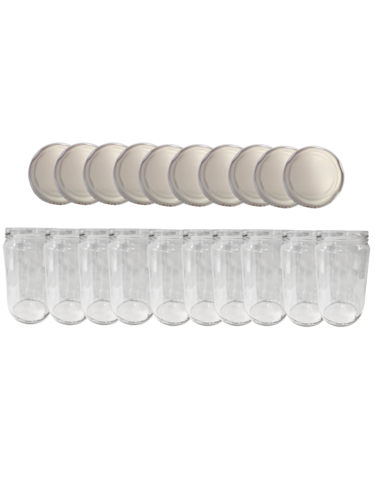 Słoiki - Słoiki 720ml dżemy konfitury przeciery salatki 10kpl zakrętki 82mm PZH - product b2b.wamar.biz 2