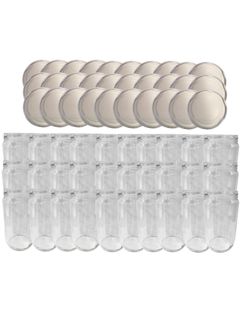 Słoiki - Słoiki 720ml dżemy konfitury przeciery salatki 30kpl zakrętki 82mm PZH - product b2b.wamar.biz 2