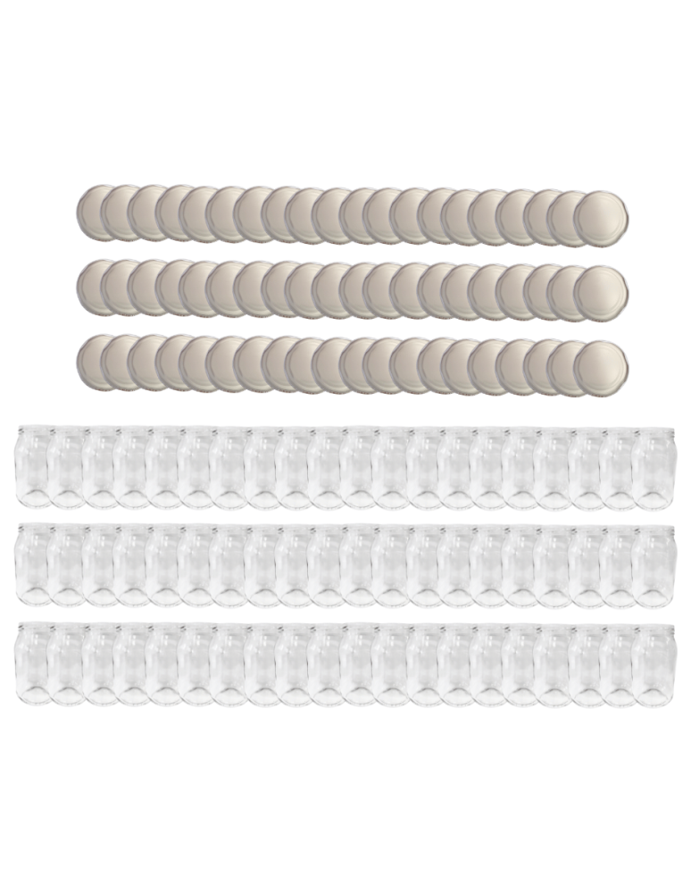 Słoiki - Słoiki 900ml 0,9l miód ogórki małosolne salatki 60kpl zakrętki 82mm PZH - product b2b.wamar.biz 2