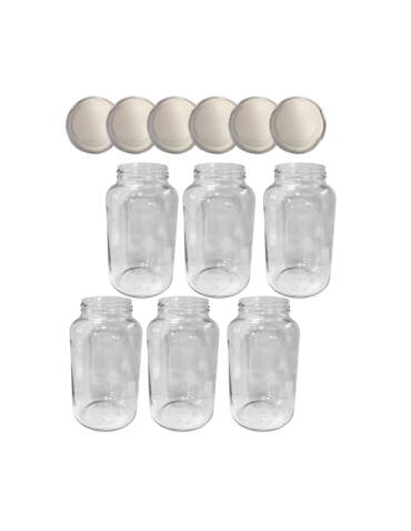 Słoiki 1500ml 1,5l soki ogórki małosolne nalewki 6kompletów zakrętki 82mm - product 2