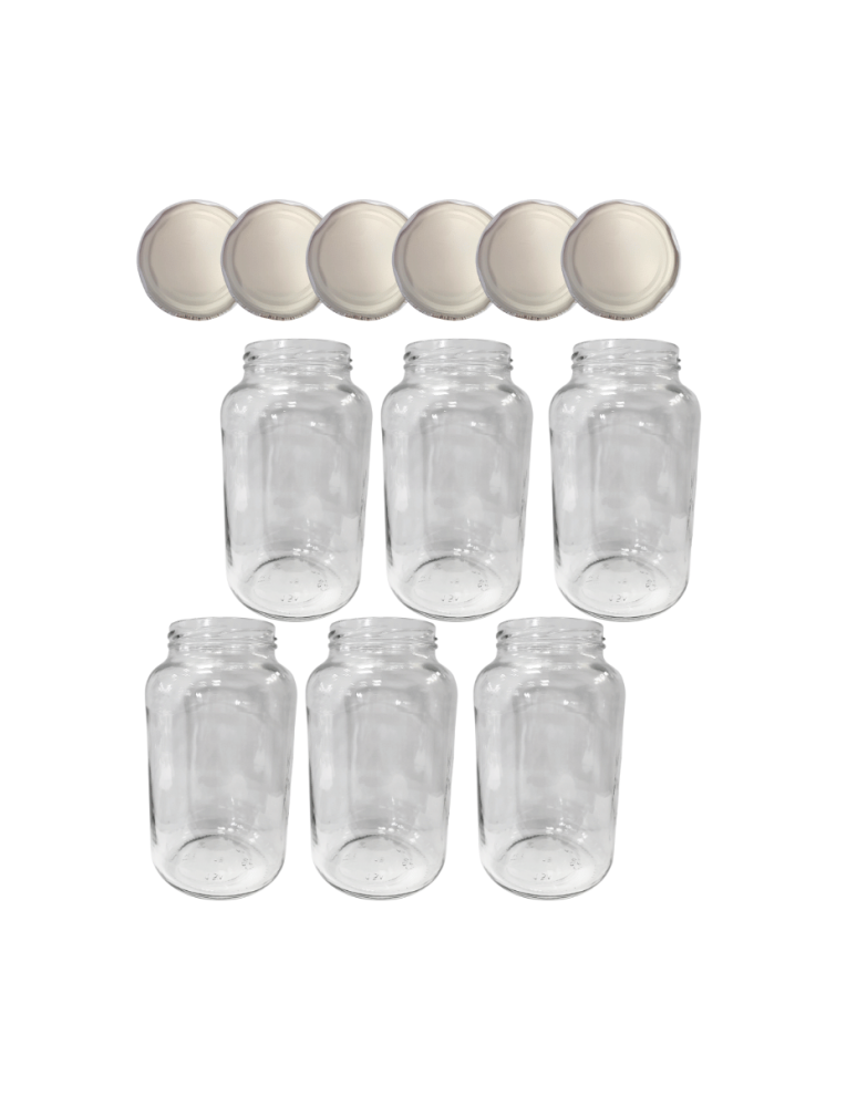 Słoiki - Słoiki 1500ml 1,5l soki ogórki małosolne nalewki 6kompletów zakrętki 82mm - product b2b.wamar.biz 2