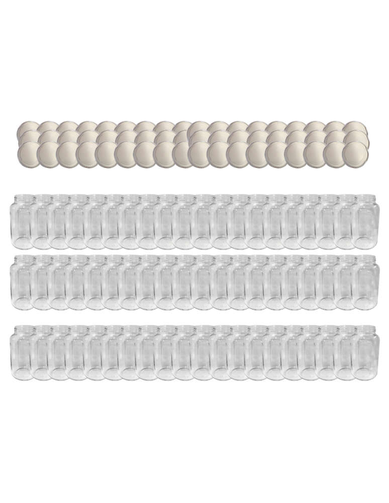 Słoiki - Słoiki 1500ml 1,5l soki ogórki małosolne grzyby nalewki 60kpl zakrętki 82mm PZH - product b2b.wamar.biz 2