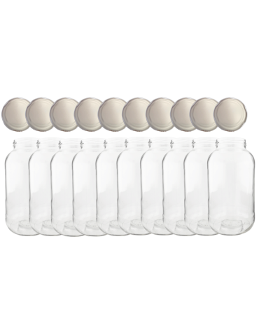 Słoiki 2000ml 2l soki ogórki kiszone grzyby nalewki 10kpl zakrętki 82mm PZH - product 2