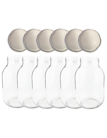 Słoiki 3000ml 3l soki ogórki kiszone grzyby nalewki 6kompletów zakrętki 100mm - product 2