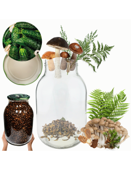 Słoik 4000ml 4l soki ogórki cukinia grzyby nalewki KOMPLET z POKRYWKĄ 100mm