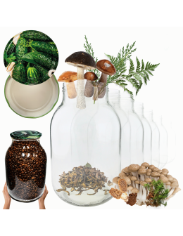 Słoiki 4000ml 4l soki ogórki cukinia grzyby nalewki 6kompletów zakrętki 100mm