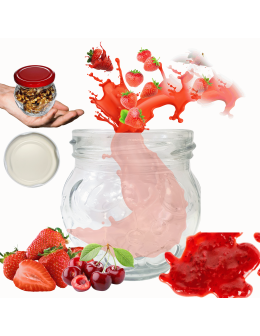 Słoik 215ml dżemy konfitury przyprawy deserki 1 sztuka 66mm