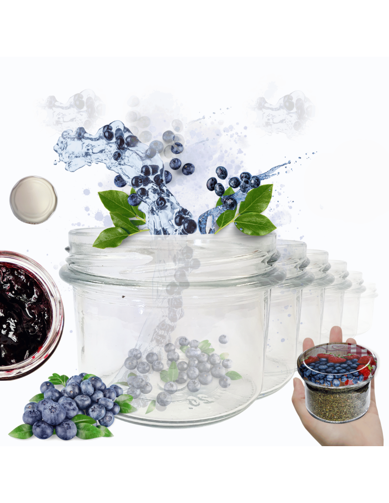 Słoiki - Słoiki 235ml dżemy konfitury przyprawy deserki 6sztuk 82mm - produkt b2b.wamar.biz 1