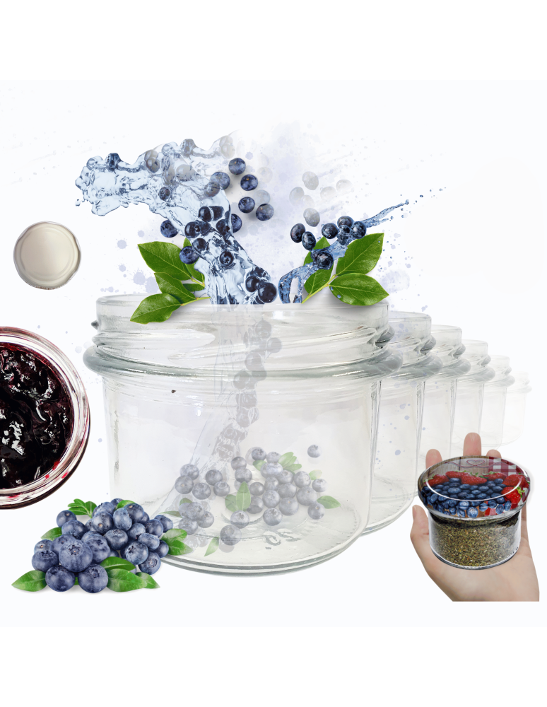Słoiki - Słoiki 235ml dżemy konfitury przyprawy deserki 60sztuk 82mm PZH - product b2b.wamar.biz 1