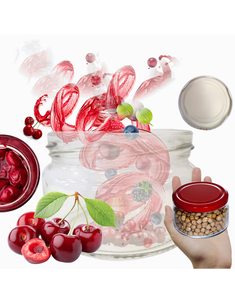 Słoiki - Słoik 250ml dżemy konfitury przyprawy deserki 1 sztuka 82mm - product b2b.wamar.biz 1