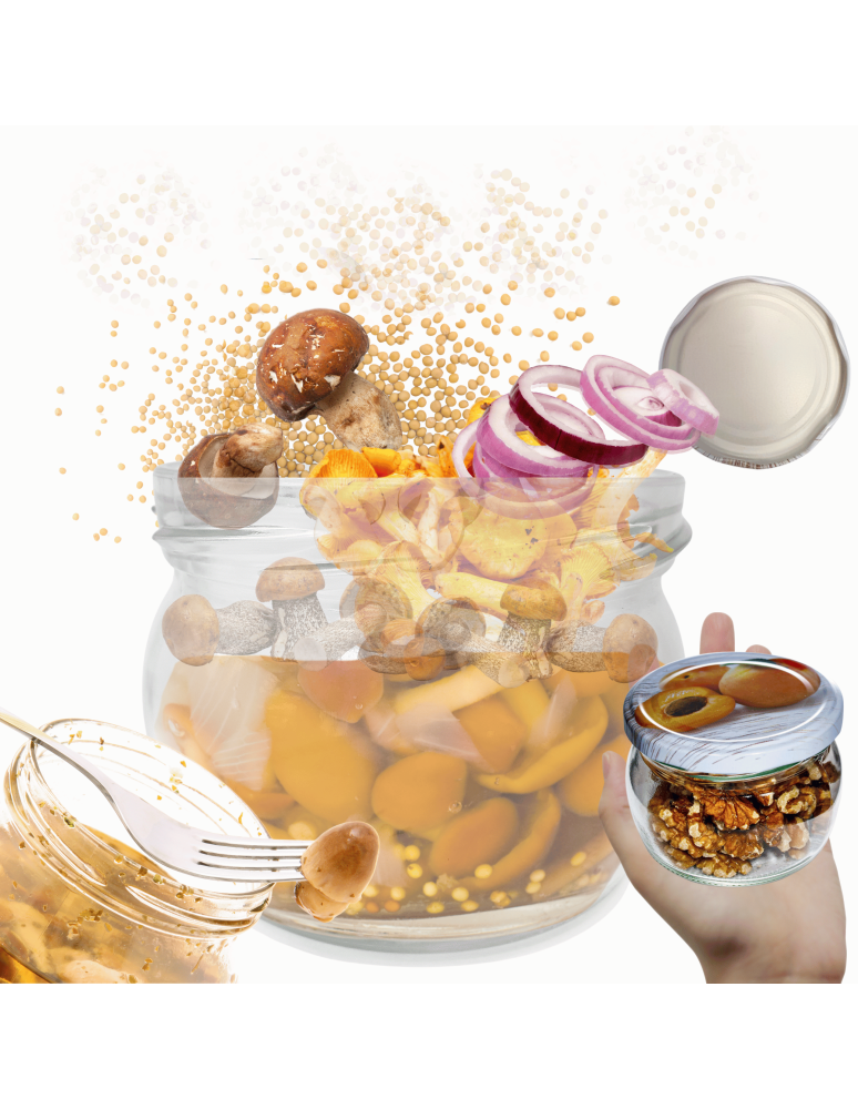 Słoiki - Słoik 260ml dżemy konfitury przyprawy grzybki 1 sztuka 82mm - product b2b.wamar.biz 1