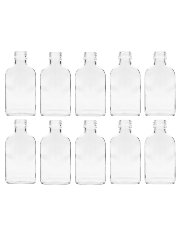 Butelki 100ml piersiówki kieszonkowe na sok nalewki fi28 10szt BEZ NAKRETEK - product 2