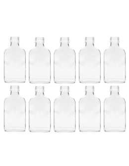 Butelki 100ml piersiówki kieszonkowe na sok nalewki fi28 10szt BEZ NAKRETEK - product 2