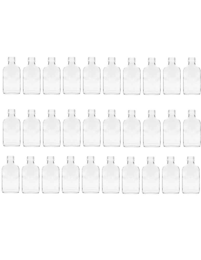 Szklane butelki na alkohol - galoniki - Butelki 100ml piersiówki kieszonkowe na sok nalewki fi28 30szt BEZ NAKRETEK - product b2b.wamar.biz 2