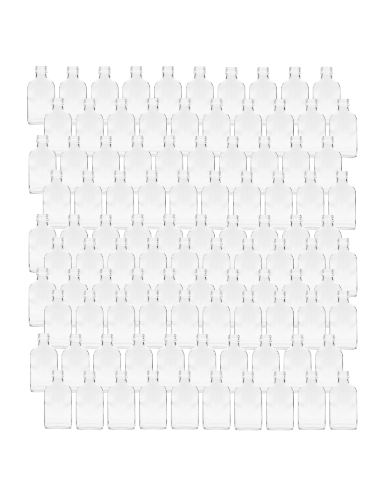 Szklane butelki na alkohol - galoniki - Butelki 100ml piersiówki kieszonkowe sok nalewki fi28 100szt BEZ NAKRETEK - product b2b.wamar.biz 2