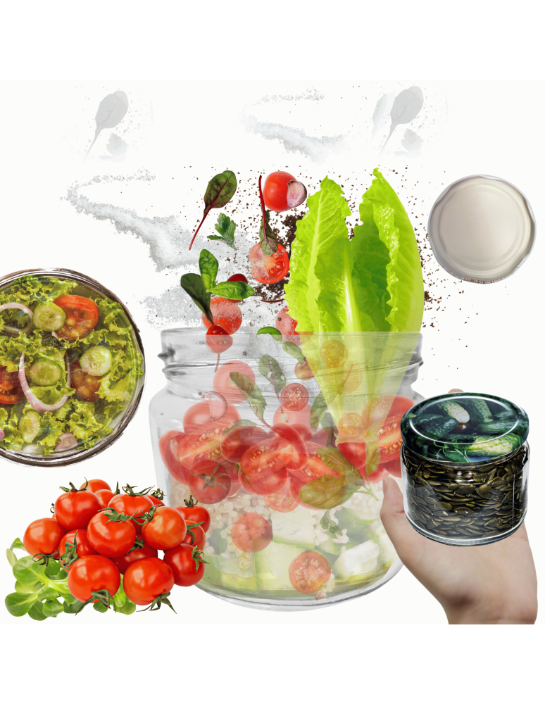 Słoiki - Słoik 330ml dżemy konfitury przyprawy grzybki 1 sztuka 82mm - product b2b.wamar.biz 1