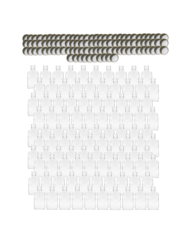 Butelki 100 ml piersiówki płaskie na sok nalewki fi28 100szt NAKRĘTKI PZH - product 2