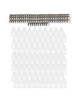 Butelki 100 ml piersiówki płaskie na sok nalewki fi28 100szt NAKRĘTKI PZH - product 2