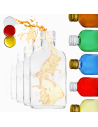 Butelki 100 ml piersiówki płaskie na sok nalewki fi28 60szt NAKRĘTKI PZH