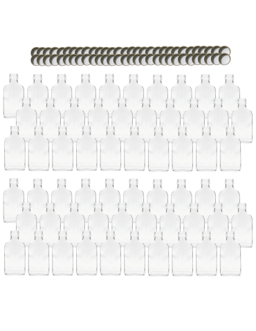 Butelki 100 ml piersiówki płaskie na sok nalewki fi28 60szt NAKRĘTKI PZH - product 2