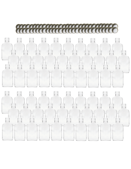 Butelki 100 ml piersiówki płaskie na sok nalewki fi28 60szt NAKRĘTKI PZH - product 2