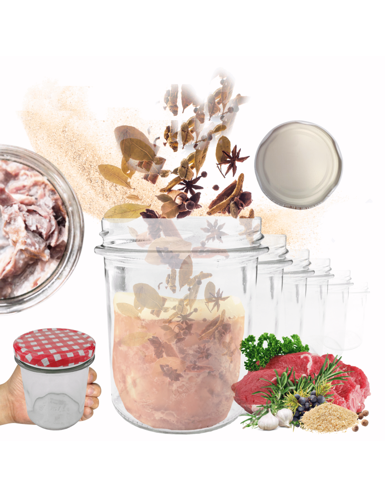 Słoiki - Słoiki 346ml dżemy konfitury kiełbasa pasztet 6sztuk 82mm - product b2b.wamar.biz 1