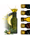 Butelki 100 ml maraski kwadratowe zielone na oliwę fi31 60szt BEZ NAKRETEK
