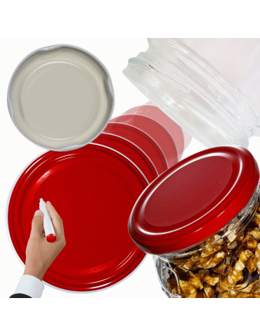 Pokrywki dekielki zakrętki nakrętki wieczka wieka 66mm 60 szt WZÓR R PZH