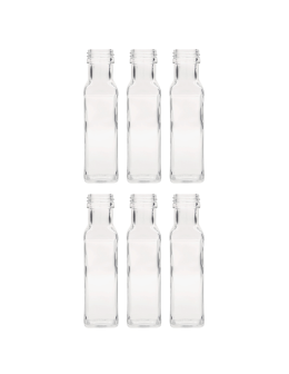 Butelki 100 ml maraski kwadratowe soki na olej oliwę fi31 6szt BEZ NAKRETEK - product 2