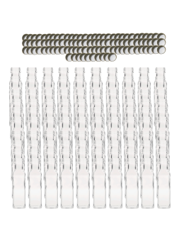 Butelki 100 ml maraski kwadratowe soki na olej oliwę fi31 100szt NAKRĘTKI - product 2