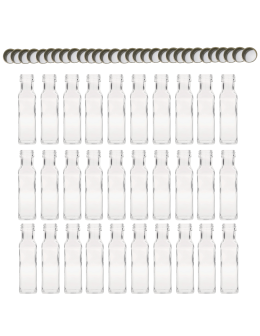 Butelki 100 ml maraski kwadratowe soki na olej oliwę fi31 30szt NAKRĘTKI - product 2