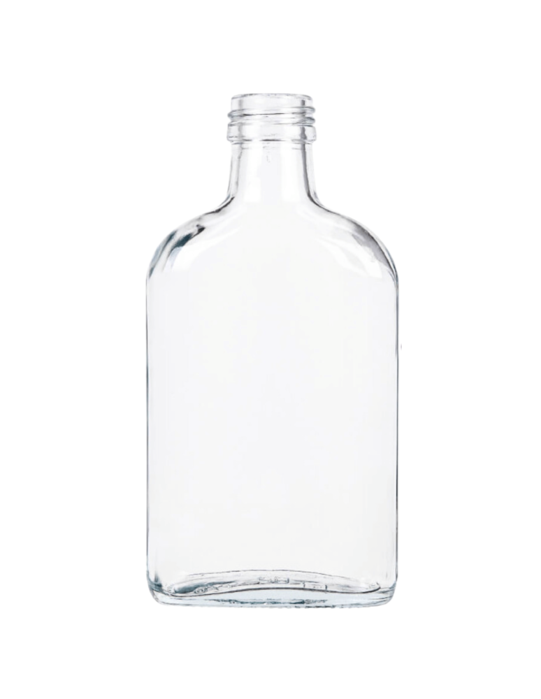 Szklane butelki na alkohol - galoniki - Butelka 200 ml piersiówka kieszonkowa sok nalewki fi28 1szt BEZ NAKRETKI - product b2b.wamar.biz 2