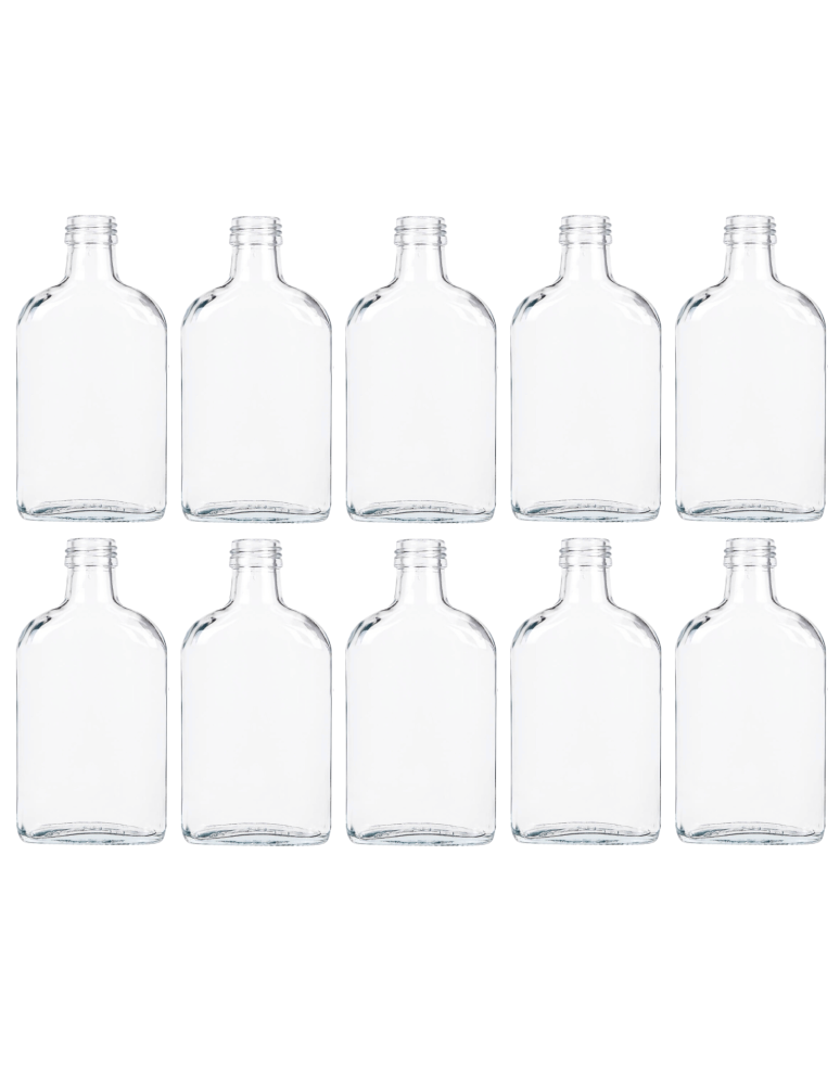 Szklane butelki na alkohol - galoniki - Butelki 200ml piersiówki do kieszeni na sok nalewki fi28 10szt BEZ NAKRETEK - product b2b.wamar.biz 2