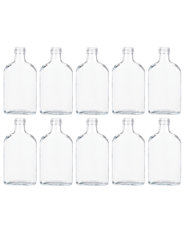 Butelki 200ml piersiówki do kieszeni na sok nalewki fi28 10szt BEZ NAKRETEK - product 2