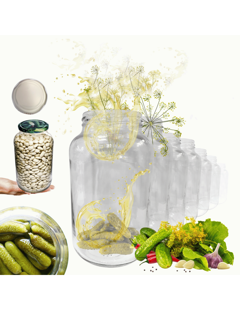 Słoiki - Słoiki 1500ml 1,5l soki ogórki małosolne grzyby nalewki 30sztuk 82mm PZH - product b2b.wamar.biz 1