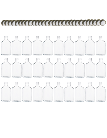 Butelki 200 ml piersiówki kieszonkowe na sok nalewki fi28 30szt NAKRĘTKI - product 2