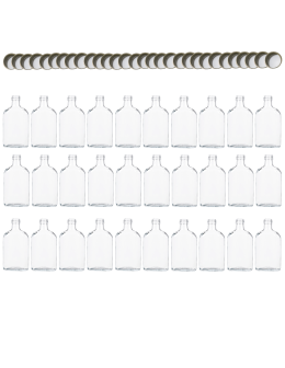 Butelki 200 ml piersiówki kieszonkowe na sok nalewki fi28 30szt NAKRĘTKI - product 2