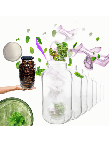 Słoiki 2000ml 2l soki ogórki kiszone grzyby nalewki 6sztuk 82mm